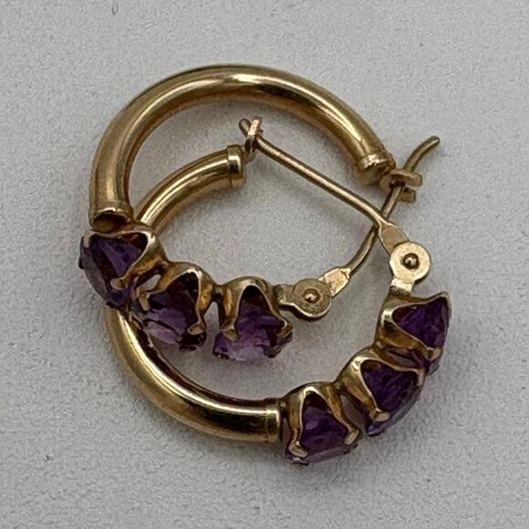 Bundle Lot of 10k 14k earrings & pendant - Picture 4 of 8